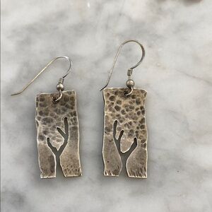 ORGANIC BOHO EARRINGS. silver